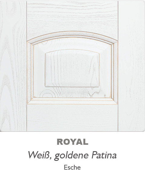 Weiß, goldene Patina